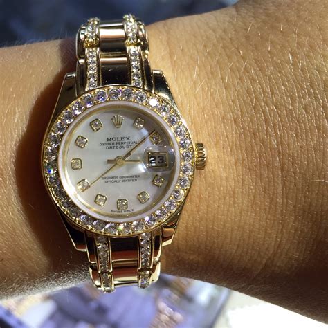 diamond watches for women rolex|woman rolex with diamonds.